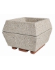 Fioriera forma quadra in cemento calcestruzzo per esterno - colore Grigio sabbiato - cm 98x98x77h - Conforme ai CAM