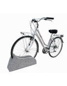 Portabici 1 posto in cemento calcestruzzo - colore Grigio pietra - cm 60x20x30h - Conforme ai CAM