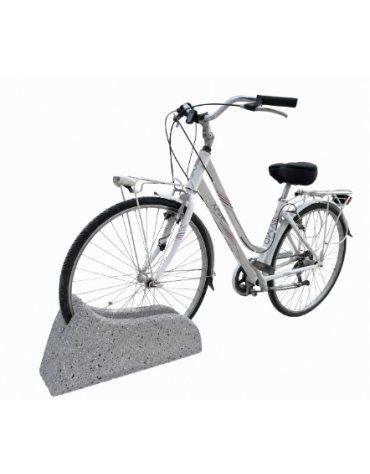 Portabici 1 posto in cemento calcestruzzo - colore Grigio pietra - cm 60x20x30h - Conforme ai CAM