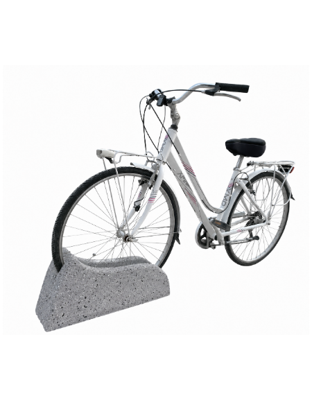 Portabici 1 posto in cemento calcestruzzo - colore Grigio pietra - cm 60x20x30h - Conforme ai CAM