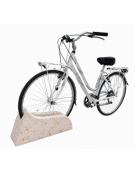 Portabici 1 posto in cemento calcestruzzo - colore Bianco travertino - cm 60x20x30h - Conforme ai CAM