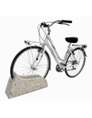 Portabici 1 posto in cemento calcestruzzo - colore Grigio sabbiato - cm 60x20x30h - Conforme ai CAM