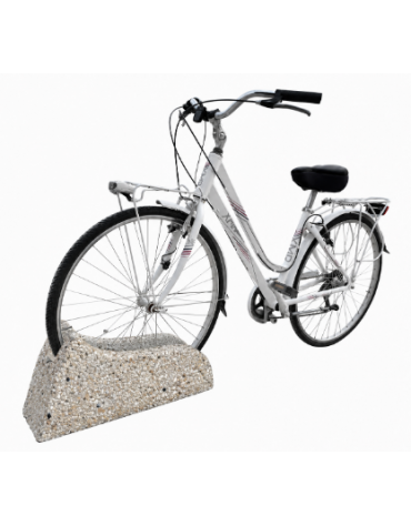 Portabici 1 posto in cemento calcestruzzo - colore Grigio sabbiato - cm 60x20x30h - Conforme ai CAM