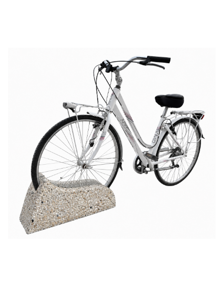 Portabici 1 posto in cemento calcestruzzo - colore Grigio sabbiato - cm 60x20x30h - Conforme ai CAM