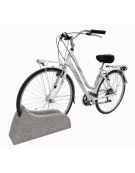 Portabici 1 posto in cemento calcestruzzo - colore Bianco sabbiato - cm 60x20x30h - Conforme ai CAM