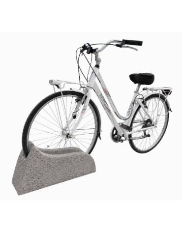 Portabici 1 posto in cemento calcestruzzo - colore Bianco sabbiato - cm 60x20x30h - Conforme ai CAM