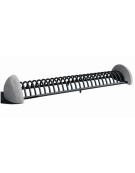 Portabici 10 posti fianchi laterali in cemento - Colore grigio effetto pietra - cm 235x56x36h - Conforme ai CAM