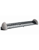 Portabici 10 posti con fianchi laterali in cemento - Colore grigio travertino - cm 235x56x36h - Conforme ai CAM