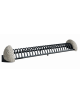 Portabici 10 posti con fianchi laterali in cemento - Colore grigio sabbiato - cm 235x56x36h - Conforme ai CAM