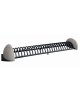Portabici 10 posti con fianchi laterali in cemento - Colore bianco sabbiato - cm 235x56x36h - Conforme ai CAM