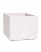 Fioriera quadrata in cemento calcestruzzo per esterno - colore Bianco pietra - cm 140x140x90h - Conforme ai CAM