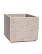 Fioriera quadrata in cemento calcestruzzo per esterno - colore Grigio travertino - cm 140x140x90h - Conforme ai CAM