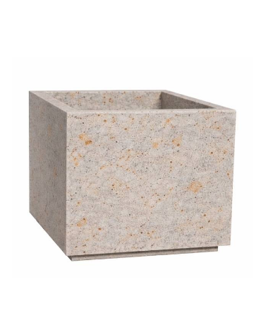 Fioriera quadrata in cemento calcestruzzo per esterno - colore Grigio travertino - cm 140x140x90h - Conforme ai CAM