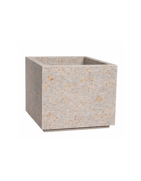 Fioriera quadrata in cemento calcestruzzo per esterno - colore Grigio travertino - cm 140x140x90h - Conforme ai CAM