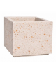 Fioriera quadrata in cemento calcestruzzo per esterno - colore Bianco travertino - cm 140x140x90h - Conforme ai CAM