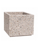 Fioriera quadrata in cemento calcestruzzo per esterno - colore Grigio sabbiato - cm 140x140x90h - Conforme ai CAM