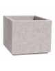 Fioriera quadrata in cemento calcestruzzo per esterno - colore Bianco sabbiato - cm 140x140x90h - Conforme ai CAM