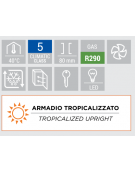 Armadio congelatore GN2/1 inox - refrigerazione ventilata -18/-22°C - CLASSE C - guide stampate - cm 70x82,3x204,5h