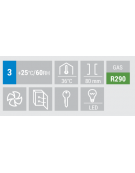 Armadio refrigerato GN 2/1 inox con porta a vetri, refrigerazione ventilata, temp. +3° +10°C - classe B - cm 70x89,1x204,5h