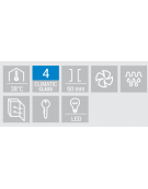 Armadio frigorifero GN2/1 in acciaio Inox - refrigerazione ventilata - Lt. 600 - temp. -2° +8°C - Classe C - cm 66,5x84x209h