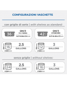 Armadio induritore per gelato in acciaio Inox  - temperatura -35°/-30°C - capacità 42 vaschette Gn 1/3  -cm 79x93x206,5h