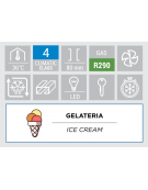 Armadio induritore per gelato in acciaio Inox  - temperatura -35°/-30°C - capacità 42 vaschette Gn 1/3  -cm 79x93x206,5h