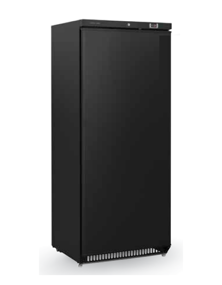 Armadio refrigerato nero con interno in termoformato - Lt. 600- Refrigerazione roll bond +2°/+10°C - cm 77,5x74,4x190h