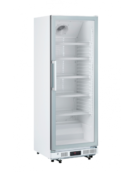 Vetrina bevande refrigerata colore bianco - Lt. 350 - Refrigerazione Roll-Bond +1°/+10° - Classe D - cm 68,5x68x175,5h