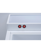 Vetrina bevande refrigerata con opalina colore bianco - Lt. 350 - Refrigerazione Roll-Bond +1°/+10° - Classe D - cm 68,5x68x194h