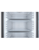 Vetrina bevande refrigerata con opalina colore bianco - Lt. 350 - Refrigerazione Roll-Bond +1°/+10° - Classe D - cm 68,5x68x194h