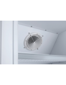 Vetrina bevande refrigerata con opalina colore bianco - Lt. 350 - Refrigerazione Roll-Bond +1°/+10° - Classe D - cm 68,5x68x194h