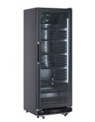 Vetrina bevande refrigerata colore nero - Lt. 350 - Refrigerazione Roll-Bond +1°/+10° - Classe D - cm 68,5x68x175,5h