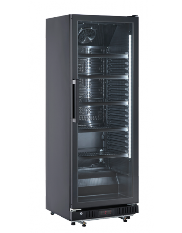 Vetrina bevande refrigerata colore nero - Lt. 350 - Refrigerazione Roll-Bond +1°/+10° - Classe D - cm 68,5x68x175,5h