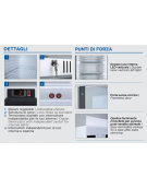 Vetrina bevande refrigerata con opalina colore nero - Lt. 350 - Refrigerazione Roll-Bond +1°/+10° - Classe D - cm 68,5x68x194h