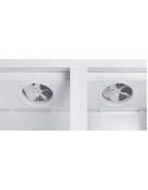 Vetrina bevande ventilata +1°/+10°C, in acciaio verniciato bianco con doppia porta a battente - Lt 1147 - cm 135x73,4x203,5h