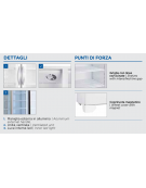 Vetrina bevande ventilata +1°/+10°C, in acciaio verniciato nero con doppia porta a battente - Lt 1147 - cm 135x73,4x203,5h