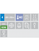 Vetrina bevande ventilata +1°/+10°C, in acciaio verniciato nero con doppia porta a battente - Lt 1147 - cm 135x73,4x203,5h