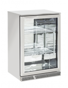 Frigo retrobanco per bevande ventilato +2°/+10°C, in acciaio AISI 304 con porta vetro a battente - Lt. 130 - cm 60x54,2x86,5h