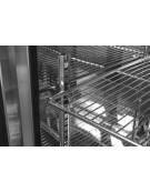 Frigo retrobanco per bevande ventilato +2°/+10°C, in acciaio AISI 304 con 2 porte vetro a battente - Lt. 215 - cm 90x54,2x86,5h