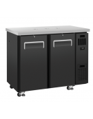 Banco birra alla spina in acciaio verniciato nero - N°6 fusti da Lt 20 - Refrigerazione ventilata +1°/+5°C - cm 123x64x99,4h