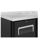 Banco birra alla spina in acciaio verniciato nero - N°6 fusti da Lt 20 - Refrigerazione ventilata +1°/+5°C - cm 123x64x99,4h