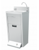 Lavamani armadiato con alzatina in acciaio inox - cestino rifiuti e dispenser sapone - dimensioni mm 430x400x850h