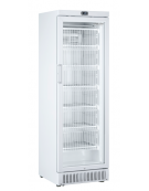 Armadio congelatore statico -15°/-25°C con porta a vetro- esterno in lamiera verniciata bianca - Classe D - cm 59,5x63,8x185,9h