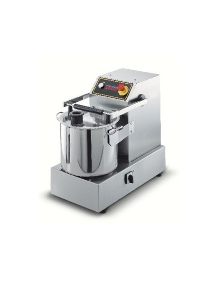 Cutter professionale da banco - Capacità Vasca Lt. 14,5 - Capacità utile Lt 8,2 - N° 2 Velocità da 1.400 e 2.800 rpm - TRIFASE