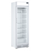 Armadio congelatore statico -15°/-25°C con opalina e porta a vetro - esterno in lamiera verniciata bianca - cm 59,5x63,8x198,4h
