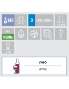Cantina refrigerata per vino in acciaio verniciato nero - 88 bottiglie - refrigerazione ventilata +5°/+14°C - cm 60x55,8x180h