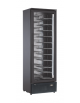 Cantina vino ventilata +5°/+14°C in acciaio verniciato nero - porta senza cornice - 88 bottiglie - cm 60x55,8x180h