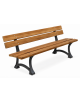Panchina per parco con 2 robusti fianchi in ghisa sferoidale, 5 doghe di legno pino termotrattato - cm 190x58x76h