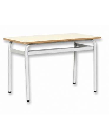 Banco biposto senza poggiapiedi - senza sottopiano - STRUTTURA Ø mm.28 - CM 120X50X76H - GRANDEZZA 6