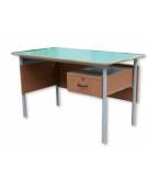 CATTEDRA 1 CASSETTO CON SERRATURA - PANNELLO ANTERIORE - CM 140X70X76H